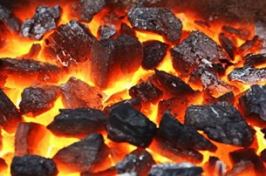 Live coals